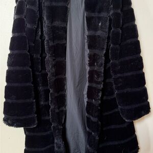 APPARIS - Black Faux Fur Coat